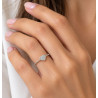 ANILLO CORAZON DE ORO BLANCO