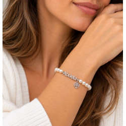 PULSERA ABUELA DE PLATA CON PERLAS