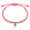 PULSERA MACRAME CON CORAZON ROSA