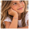 PULSERA MACRAME CON CORAZON ROSA