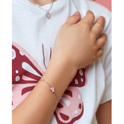 PULSERA CORAZON ROSA