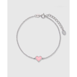 PULSERA CORAZON ROSA