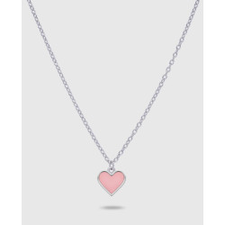 COLLAR CORAZON ROSA