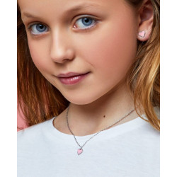 COLLAR CORAZON ROSA
