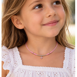COLLAR MACRAME ROSA