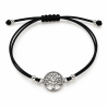 PULSERA HILO NEGRO ÁRBOL DE LA VIDA DE PLATA
