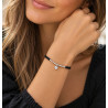 PULSERA MACRAME NEGRO CON CORAZON