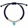 PULSERA MACRAME CORAZON AZUL
