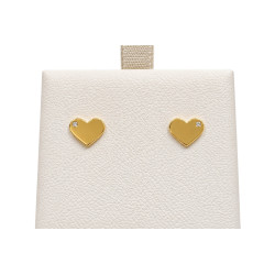 PENDIENTES CORAZON EN ORO DE LEY 18 KILATES