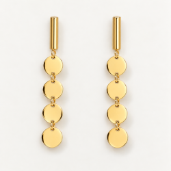 PENDIENTES MEDALLITAS DE ORO DE LEY 18 KILATES