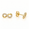 PENDIENTES INFINITO DE ORO 18 KILATES