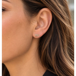 PENDIENTES INFINITO DE ORO 18 KILATES