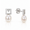 PENDIENTES TU Y YO DE ORO BLANCO