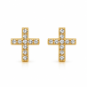 PENDIENTES CRUZ DE ORO 18 KILATES