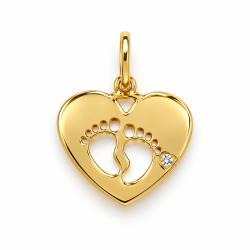COLGANTE CORAZON PIECECITOS DE ORO