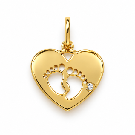 COLGANTE CORAZON PIECECITOS DE ORO