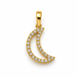COLGANTE LUNA DE ORO 18K