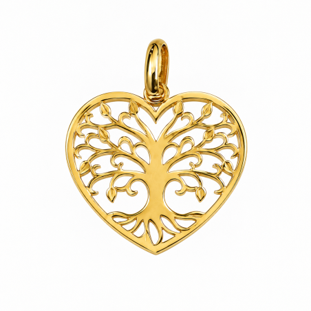 CORAZON ARBOL DE LA VIDA DE ORO
