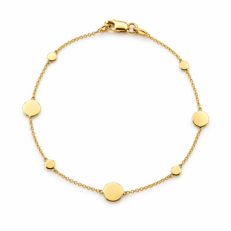 PULSERA MEDALLITAS ORO DE LEY