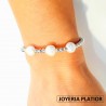 PULSERA PERLAS Y BOLITAS DE PLATA